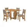 Juego De Comedor 4 Sillas Tapizadas Tapa Rectangular Mdp en MIEL/GRIS - Mesas de comedor, Uruguay | Soy Hogar, vista 1 de 4