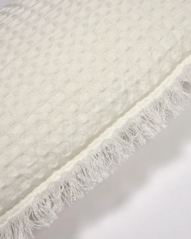 Almohadón Shallow 100% algodón - blanco de 45 x 45 cm en Blanco, Uruguay | Kavehome, vista 3