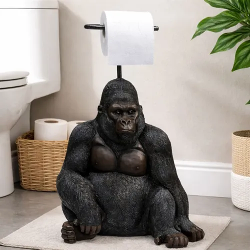 PORTARROLLO SITTING MONKEY Negro  - Decoración, Uruguay | Viasono