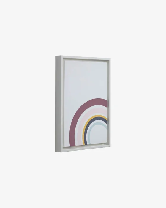 Cuadro Cindi arcoíris multicolor 29,8 x 42 cm en Blanco - Decoración de pared, Uruguay | Kavehome