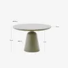 Mesa de exterior Tudons de aluminio con tablero de cerámica verde, Ø120 cm en Verde - Mesas de comedor, Uruguay | Kavehome, vista 5 de 5