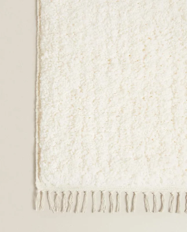 ALFOMBRA RECTANGULAR ALGODÓN TEXTURA en Blanco - Alfombras, Uruguay | Zara Home, vista 4