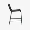 Taburete Lambton de cuerda - negro y acero con acabado negro altura 62 cm en Negro - Butacas, banquetas y puffs, Uruguay | Kavehome, vista 7 de 8