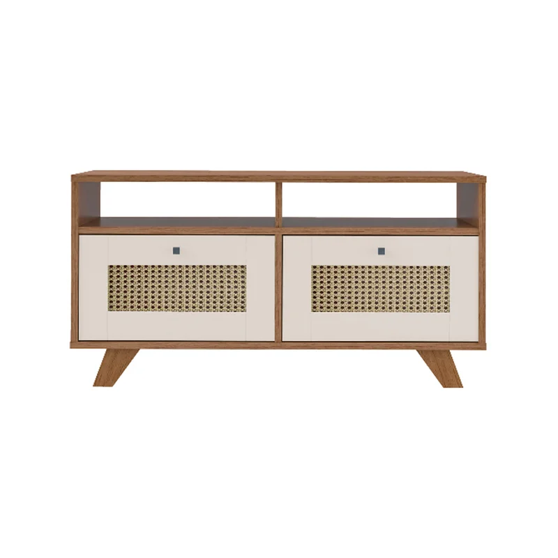 Mesa De Centro Living 2 Cajones 2 Estantes Con Patas en CINAMOMO OFF WHITE - Mesas de arrimo, Uruguay | Muebles Express, vista 3