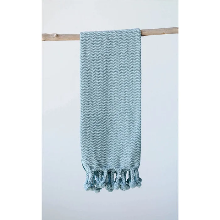 Manta lisa pom pom - Textiles, Uruguay | Martinika Deco, vista 2
