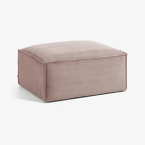 Reposapiés Blok 90 x 70 cm - pana rosa en Rosa - Butacas, banquetas y puffs, Uruguay | Kavehome