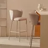 Taburete Ciselia de chenilla beige y acero beige altura 65 cm en Beige - Butacas, banquetas y puffs, Uruguay | Kavehome, vista 2 de 9