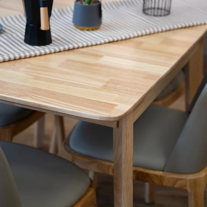 Mesa de comedor Extensible - Madera maciza 120 a 150 cm Elan - Línea Serena en Madera natural - Mesas de comedor, Uruguay | Ecowood, vista 10