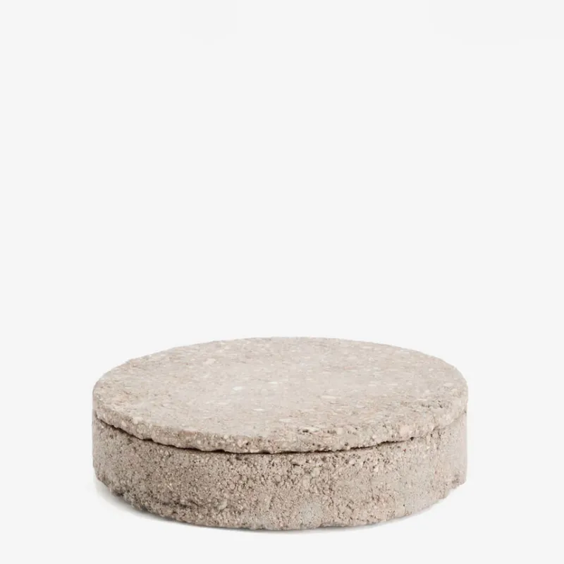 Caja decorativa de piedra Mirani - Ø 15 cm en Beige - Jarrones, Uruguay | Kavehome