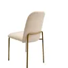 Silla en tela beige, patas en metal chocolate claro. en Beige - Sillas, Uruguay | Champagne Home, vista 3 de 3