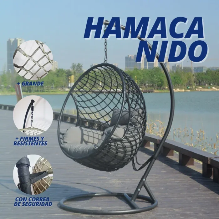 Hamaca Colgante con Soporte - Nido - Muebles para el exterior, Uruguay | Delta Center, vista 3