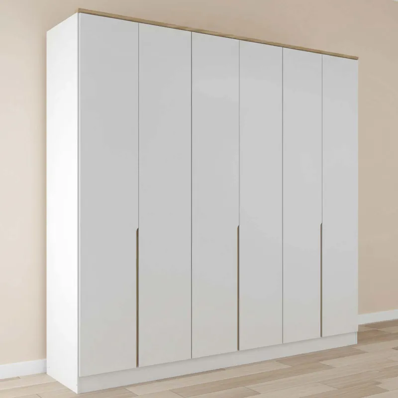 Placard Ropero 6 Puertas Mdf Blanco Logan en Blanco - Roperos y placares, Uruguay | Divino