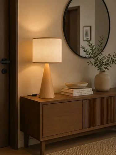 M123 - Madera en Beige - Lámparas de mesa, Uruguay | Unik