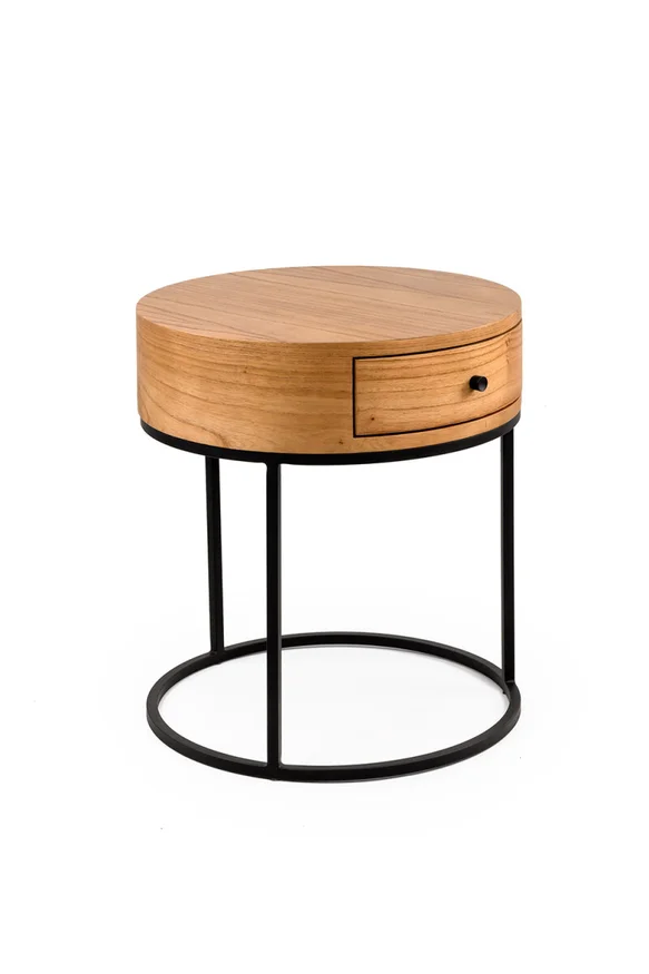 MESA DE LUZ PETRA CINAMOMO 51X51X54H en Madera natural - Mesas de luz, Uruguay | Vinibel, vista 2