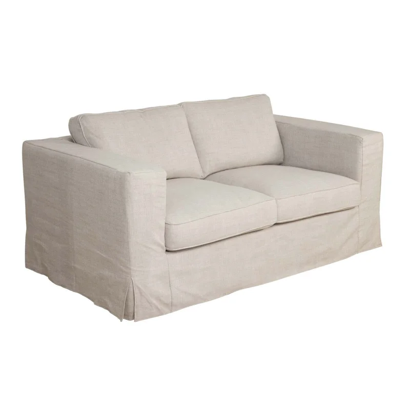 Sofá Con Funda Desmonttable 2 Cuerpos Tela-y-madera Natural-beige Charlie Natural en Madera natural - Sillones y sofás, Uruguay | Divino, vista 3