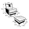 Poltrona sillón reclinable Classic - Gris en Gris - Sillones y sofás, Uruguay | Nario Hogar, vista 3 de 3