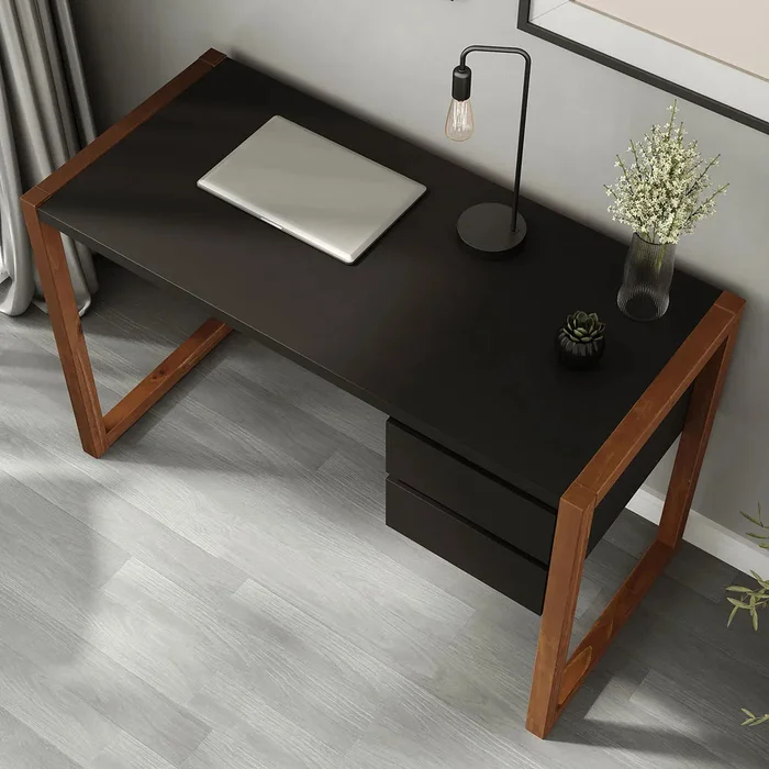 Escritorio con cajones 120cm Atena - Patas en Madera Maciza en Blanco - Escritorios, Uruguay | Balton, vista 14