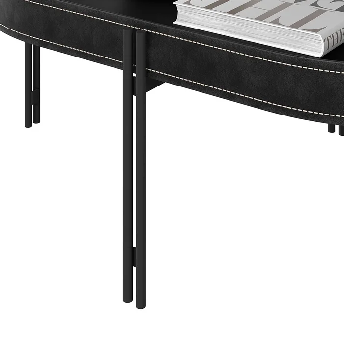 Mesa Ratona Monaco 93cm Cuero/MDF en Marrón - Mesas de living, Uruguay | Balton, vista 13