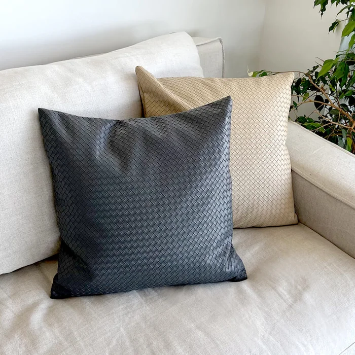 Funda almohadón PU - gris oscuro en Gris - Textiles, Uruguay | Buho Store