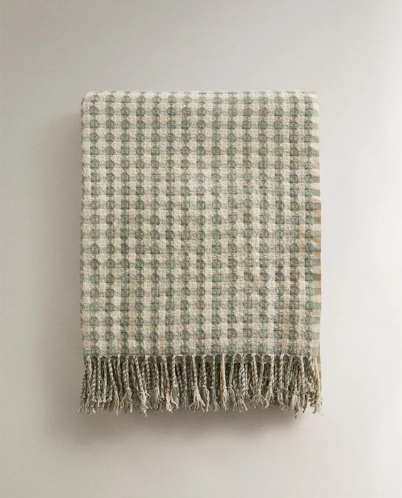 MANTA JACQUARD CUADROS - Textiles, Uruguay | Zara Home, vista 5