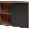 BIBLIOTECA BAJA 1 PUERTA CASTA?O/NEGRO MDP 15MM BHO 39-228 - Muebles para TV, Uruguay | Rosas Hermanos, vista 1 de 4