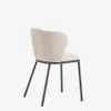 Silla Ciselia - de chenilla beige y acero negro en Beige - Sillas, Uruguay | Kavehome, vista 5 de 10