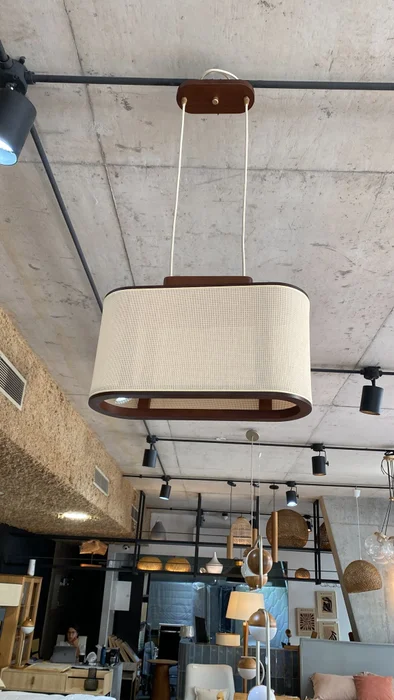 Lampara de Techo Eliptico Apollo – Nogal en Beige - Lámparas colgantes, Uruguay | Berna Home, vista 4