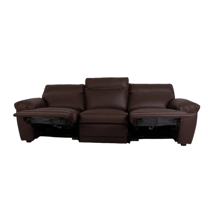 Sofá Recliner 3 Cuerpos Cuero-100-natural Marron Imperial Choc. en Marrón - Sillones y sofás, Uruguay | Divino, vista 7