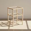 Mesa Auxiliar/lateral Rattan-madera-y-vidrio Natural-beige Vittoria Natural en Beige - Mesas de living, Uruguay | Divino, vista 1 de 2