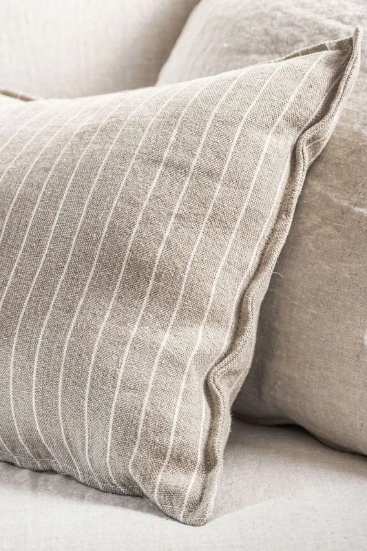 ALMOHADON LINO ALTO GRAMAJE RAYADO BEIGE - 60 X 40 CMS en Beige - Textiles, Uruguay | La Iberica, vista 5