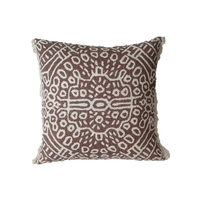 Almohadón Marrón Lino Y Algodón Eros en Marrón - Textiles, Uruguay | Divino