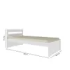 Cama 1 plaza - Nois - Madera Maciza - Blanco en Blanco - Dormitorio, Uruguay | Ecowood, vista 3 de 3