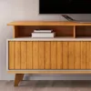 Rack para TV Flor - Terminación Cedro en Madera natural - Muebles para TV, Uruguay | Ecowood, vista 3 de 3