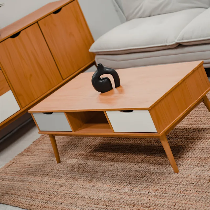 Mesa de Living Praga en Madera natural - Mesas de living, Uruguay | Ecowood