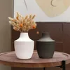 FLORERO CERAMICA D14x18CM BLANCO/NEGRO MATE en Multicolor - Jarrones, Uruguay | Koz, vista 2 de 3