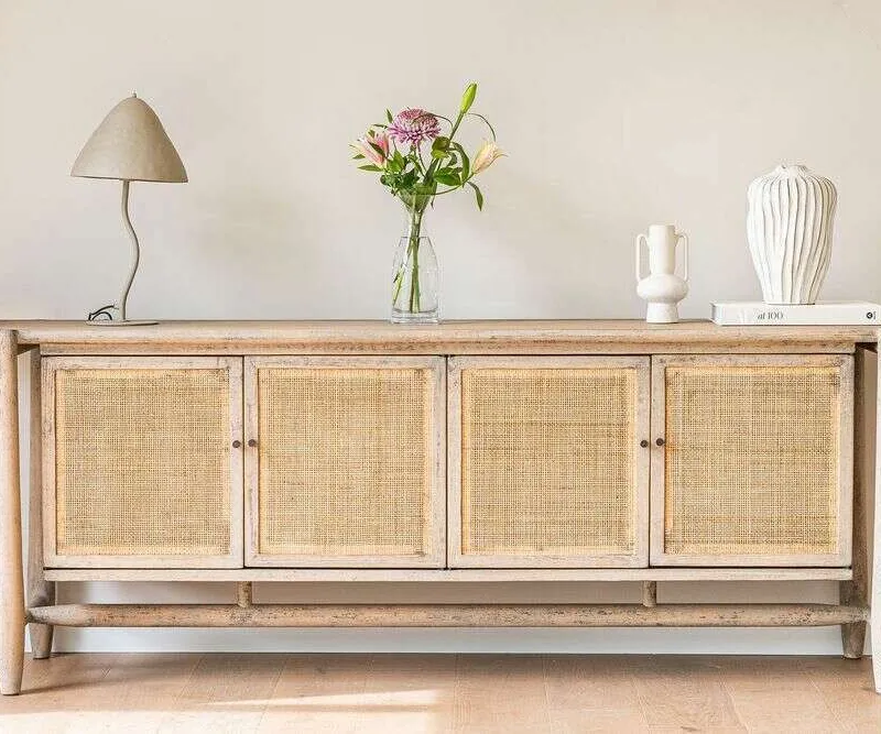 APARADOR SAKURA - PINO MACIZO RECICLADO GRIS en Madera natural - Muebles para TV, Uruguay | La Iberica