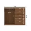 Comoda Cajonera 2 Puertas 5 Cajones 100% Mdp Dormitorio Jatoba Arena en JATOBA/ARENA - Mesas de comedor, Uruguay | Soy Hogar, vista 4 de 8