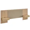 Respaldo King tapizado con mesa de luz Liam - Moderna - Hanover en Beige - Respaldos de cama, Uruguay | Rústico Hogar, vista 1 de 2