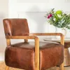 BUTACA WOOLY - WALNUT Y CUERO ITALIANO ENVEJECIDO - Butacas, banquetas y puffs, Uruguay | La Iberica, vista 7 de 22
