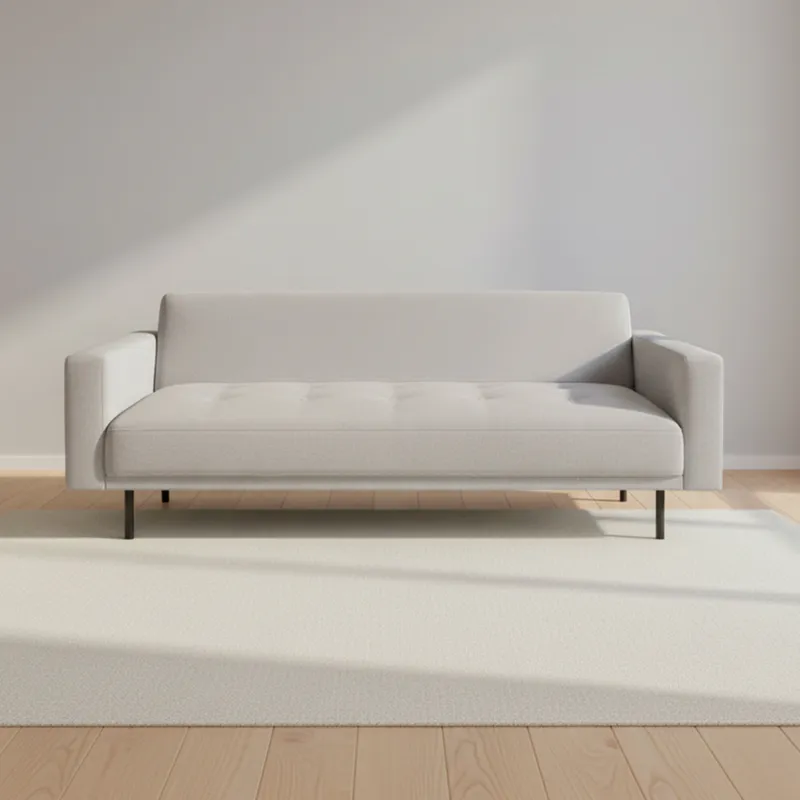 Sofá Cama 2 Cuerpos Tela Gris Hugo en Gris - Sillones y sofás, Uruguay | Divino