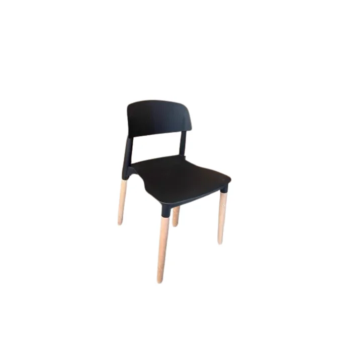 Silla Belloch polipropileno y madera, negra en Negro - Sillas, Uruguay | Berna Home, vista 4