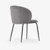 Silla Minna - de chenilla gris y patas de acero acabado negro en Gris - Sillas, Uruguay | Kavehome, vista 8 de 9
