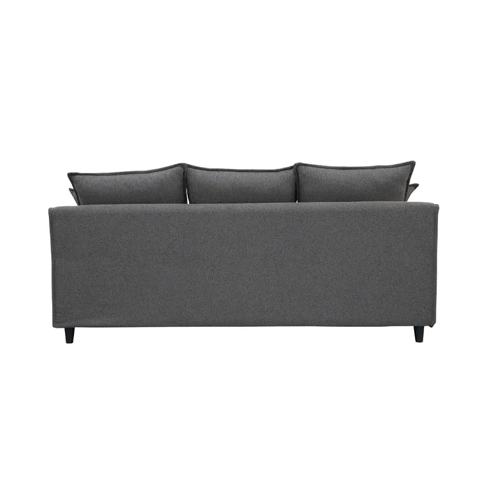 Sofa 3 Cuerpos Moderno Tapizado Tela Con Patas en Gris - Sillones y sofás, Uruguay | Soy Hogar, vista 4