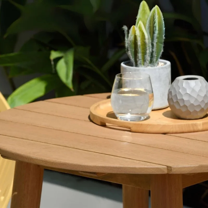 Mesa Redonda Exterior - Santorini - 66cm en Madera natural - Mesas de comedor, Uruguay | Ecowood, vista 4