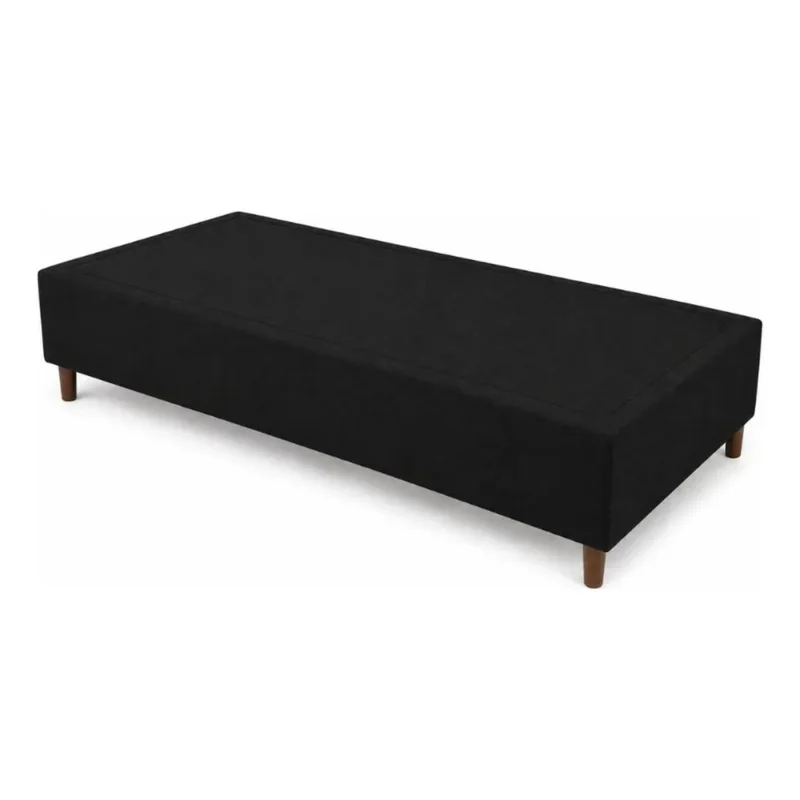 Cama SmartBox HAMPTONS 1 Plaza 80x185 cm - Negro en Negro - Dormitorio, Uruguay | La Cueva Muebles, vista 8