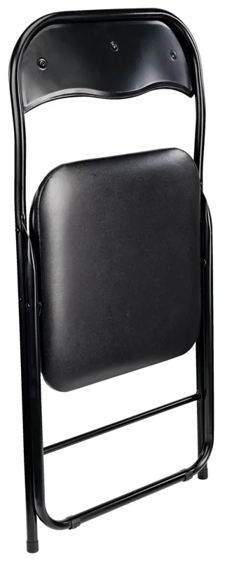 Silla plegable VIUF polipiel/acero negro en Negro - Sillas, Uruguay | JYSK