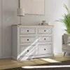 Comoda 6 Cajones Línea Monterrey - Blanco en Blanco - Cómodas, Uruguay | Ecowood, vista 2 de 3