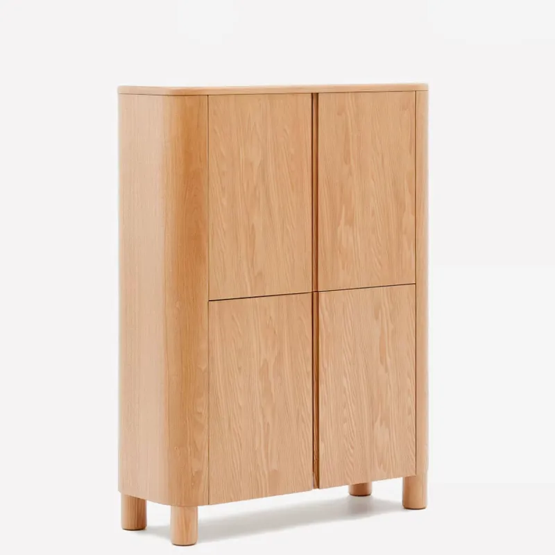 Aparador alto Salaya de madera contrachapada de fresno FSC Mix Credit 100 x 134 cm en Marrón - Aparadores y recibidores, Uruguay | Kavehome