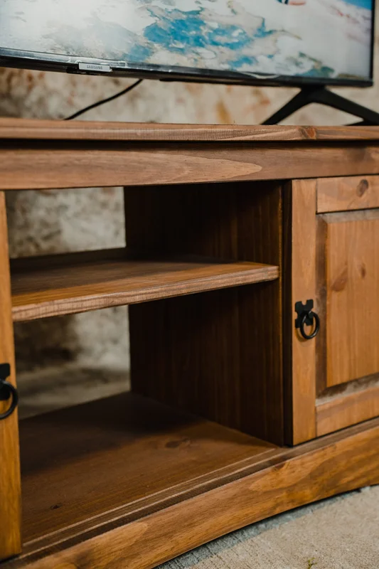 Rack 2 puertas 1 Estante - 160cm- Línea Monterrey - Nogal en Marrón - Muebles para TV, Uruguay | Ecowood, vista 4