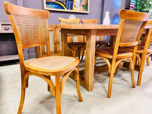 Juego De Comedor Ozark Home Mesa Mónaco 6 Sillas 180 Cm A Eleccion en Madera natural - Mesas de comedor, Uruguay | Ozark Home, vista 5